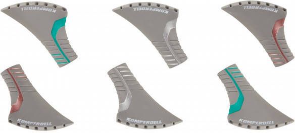 Komperdell Nordic Walking 2 Color Vulcanized Pads 3 Pack, grijs