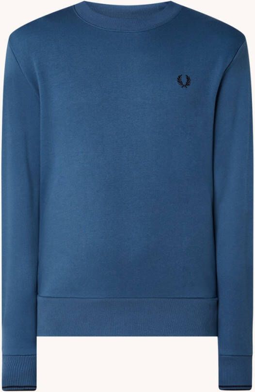 Fred Perry Sweater Logo Blauw , Blauw, Heren
