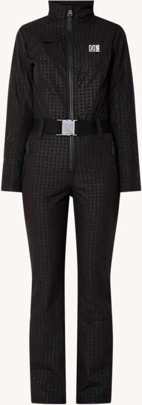 NIKKIE Yenthe bootcut fit skipak met ceintuur en logoprint
