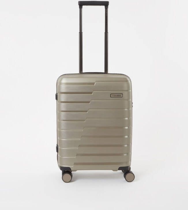 Travelite Air Base 4 Wiel Trolley S champagne metallic Harde Koffer