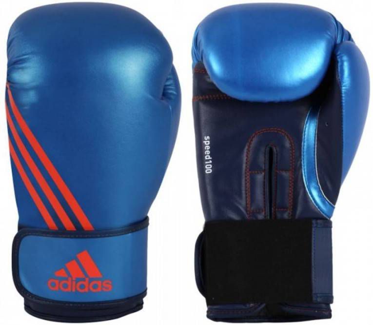 Adidas Speed 100 (Kick)Bokshandschoenen Blauw 6 oz