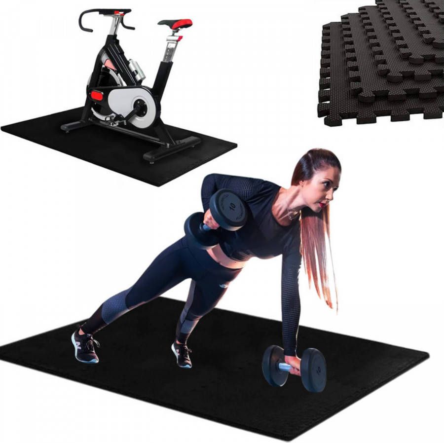 Awemoz Fitness Puzzelmat 6 Stuks Fitnessmat Yoga Mat Fitness Vloer Anti slip 60 X 60 X 1, 2cm