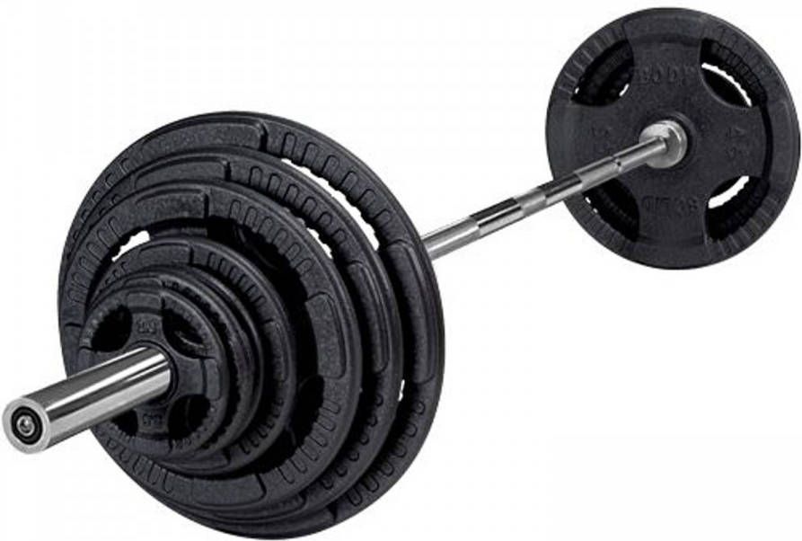 Body-Solid Body solid 140 Kg Set Olympische Gewichten + Stang + Sluitveren