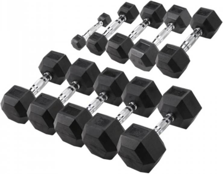 Body-Solid Body solid Hexa Rubber Dumbbell Set 1 10 Kg Rubber