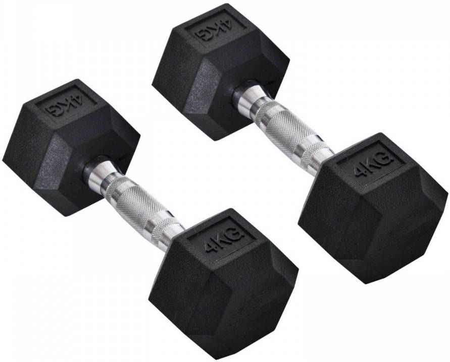 FitGoodz Dumbbells Hexa Dumbbell Set 2x 4 Kg Hex Dumbbel Krachttraining Crossfit