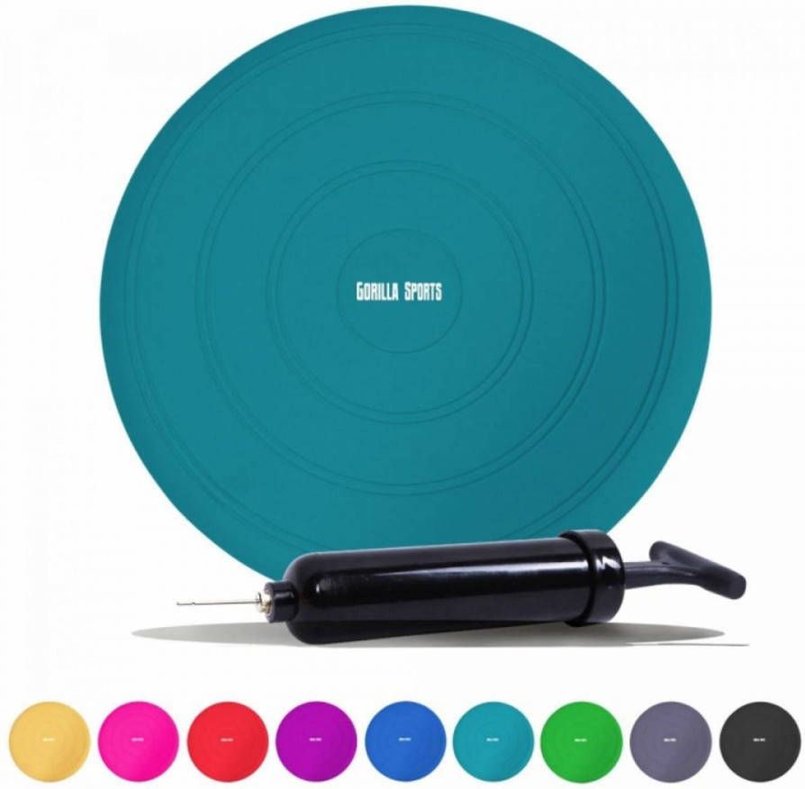 Gorilla Sports Balanskussen Wiebelkussen Geel