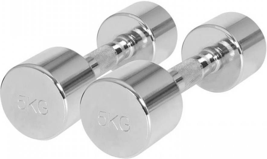 Gorilla Sports Dumbellset Halterset 2 X 5 Kg Chroom
