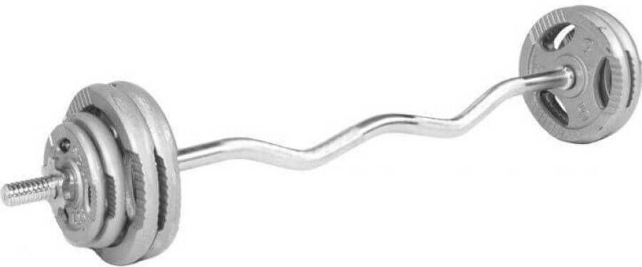 Gorilla Sports Ez Curlset Halterset Gripper Gietijzer 35 Kg