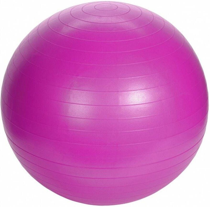 Merkloos Grote Roze Yogabal Met Pomp Sportbal Fitnessartikelen 75 Cm Fitnessballen