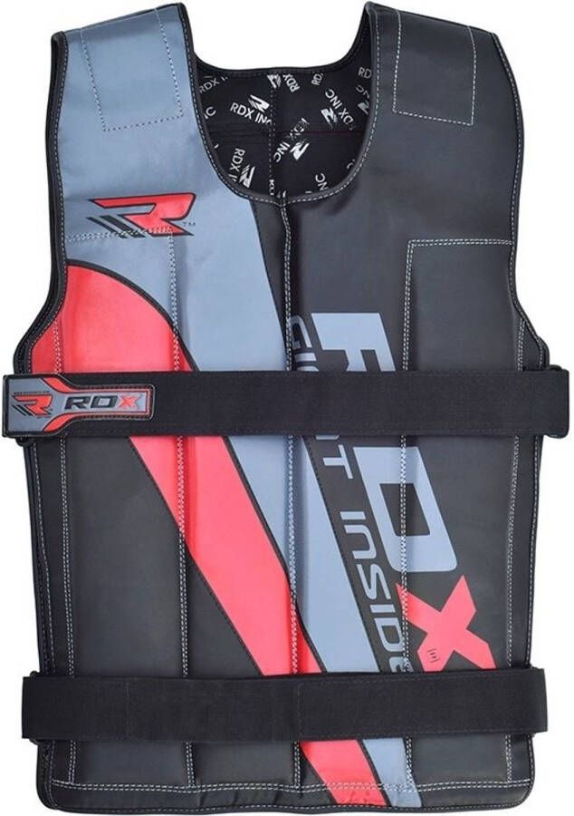 RDX Sports R1 Gewichtsvest Zwart/Rood Verstelbaar Van 10 Tot 18 Kg