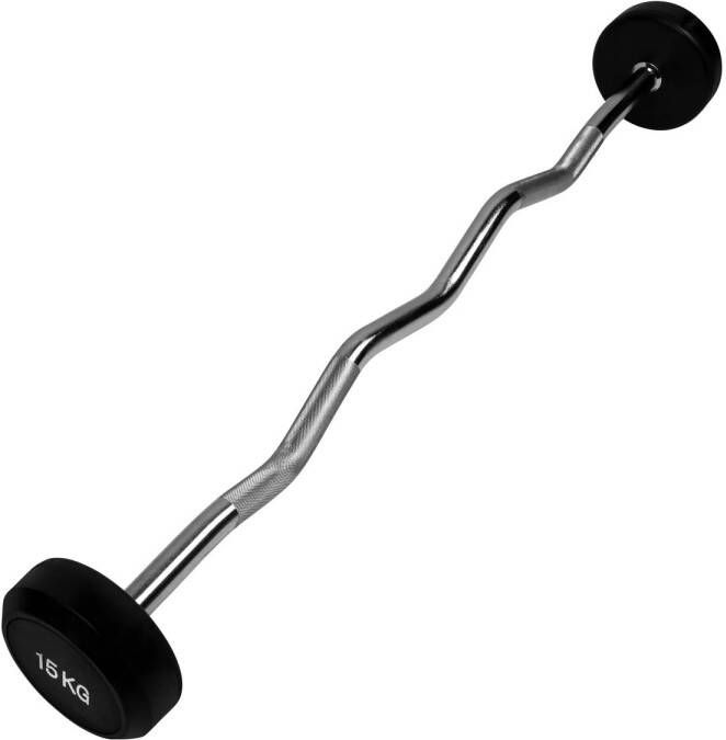 RYZOR Barbell Ez Halterstang Met Gewichten 15 Kg Rubber