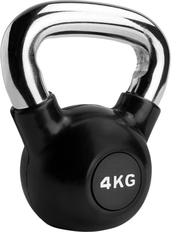 RYZOR Kettlebell 4 Kg Rubber Zwart