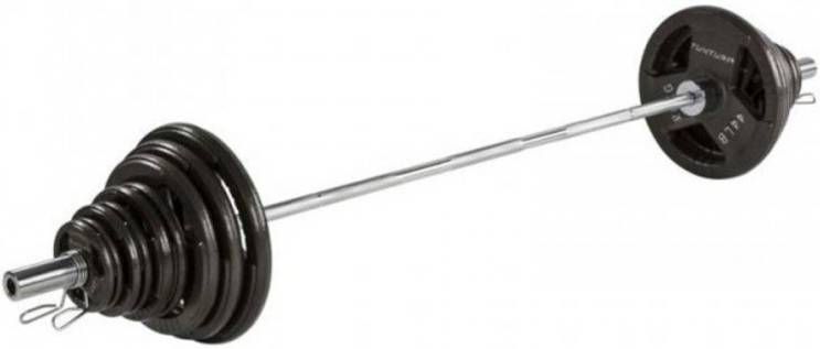 Tunturi 100 Kg Olympische Tri grip Barbell Set