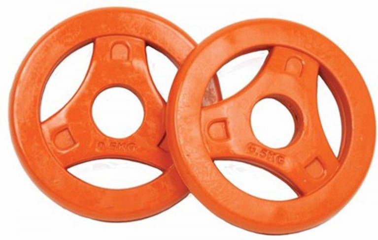 Tunturi Aerobic Schijven 0.5 kg Rubber (30 mm) 2 stuks