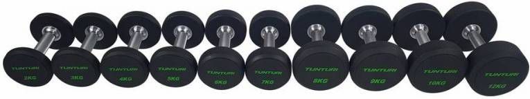 Tunturi Dumbbellset 10 Paar 2 12 Kg Zwart/chroom