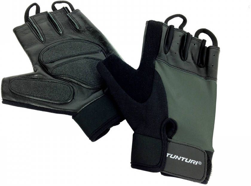 Tunturi Fitness handschoenen Pro Gel Zwart/lichtgrijs