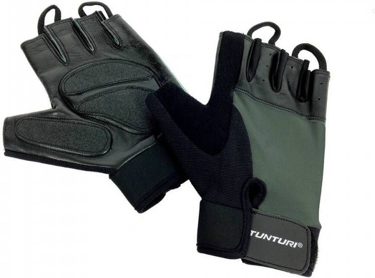 Tunturi Fitness handschoenen Pro Gel Zwart/lichtgrijs