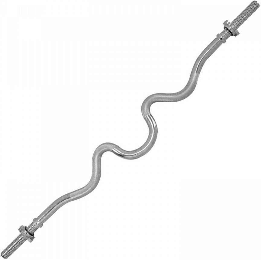 Tunturi Halterstang Curlstang 120cm 30mm Schroefsluiting