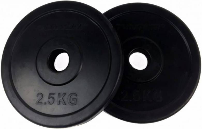 Tunturi Rubberen Halterschijf 30 Mm 2 X 2, 5 Kg