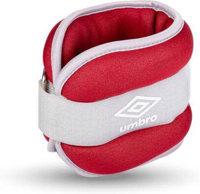 Umbro Pols En Enkelgewichten 2 Stuks Van 1000gr Verstelbaar Met Klittenband Grijs/rood