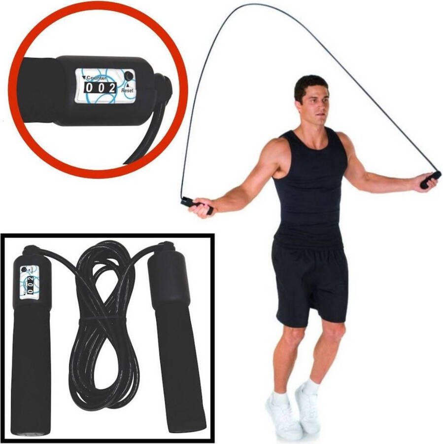 XQ Max Springtouw Met Teller Unisex Zwart