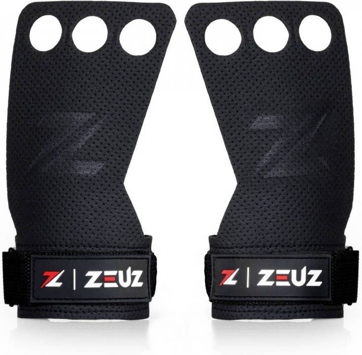 ZEUZ ® Fitness & Crossfit Grips Sport Handschoenen Turnen Gymnastics Zwart
