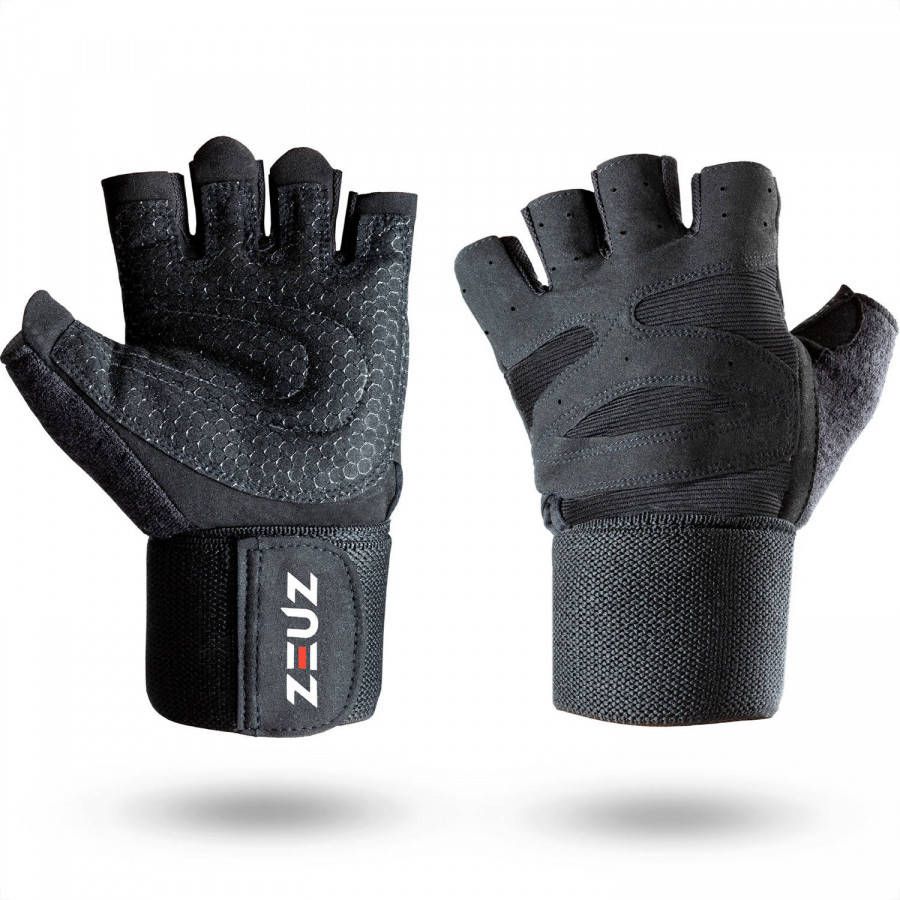 ZEUZ ® Sport & Fitness Handschoenen Heren & Dames Krachttraining Artikelen Gym & Crossfit Training Zwart