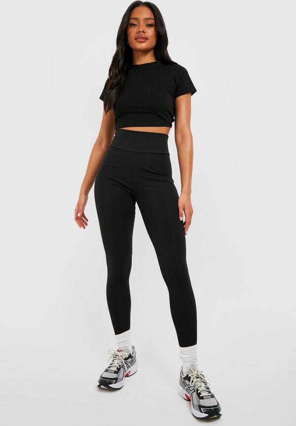 boohoo Basic Fitness Leggings, Black