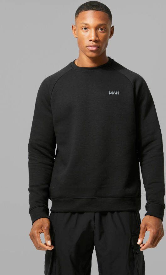 boohoo Man Active Basic Fitness Trui, Black