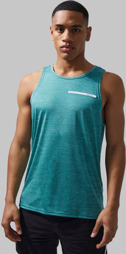 boohoo Man Active Dun Mergel Hemd, Sage
