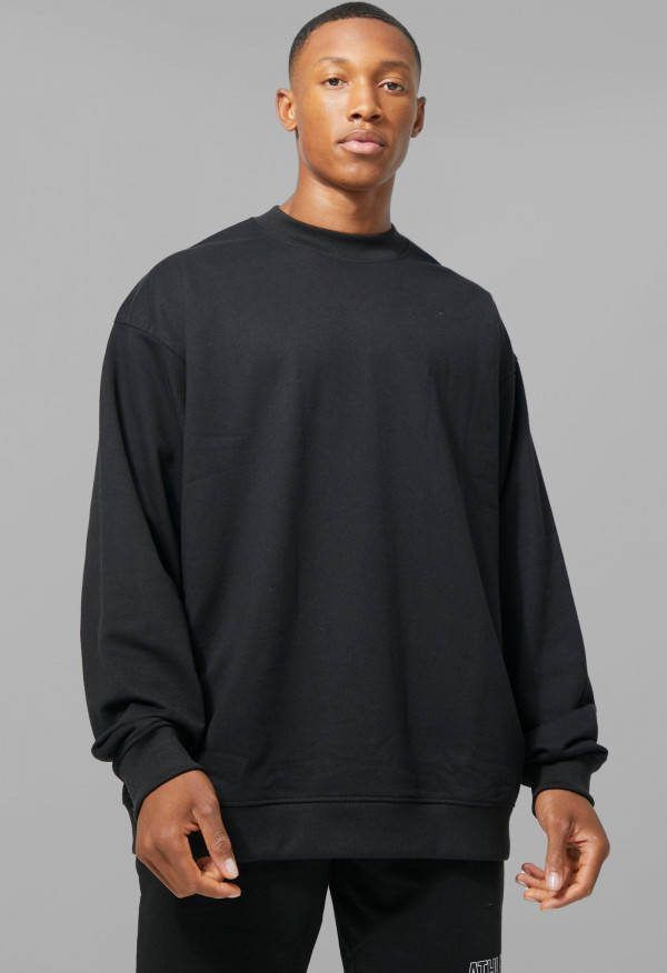 boohoo Man Active Oversized Trui, Black