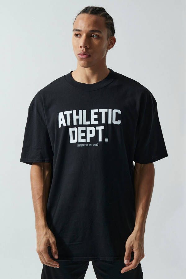 boohoo Tall Oversized Man Active Athletic T Shirt, Black