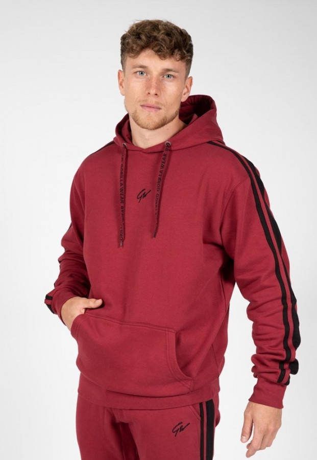 Gorilla Wear Banks Oversized Hoodie Bordeauxrood/Zwart