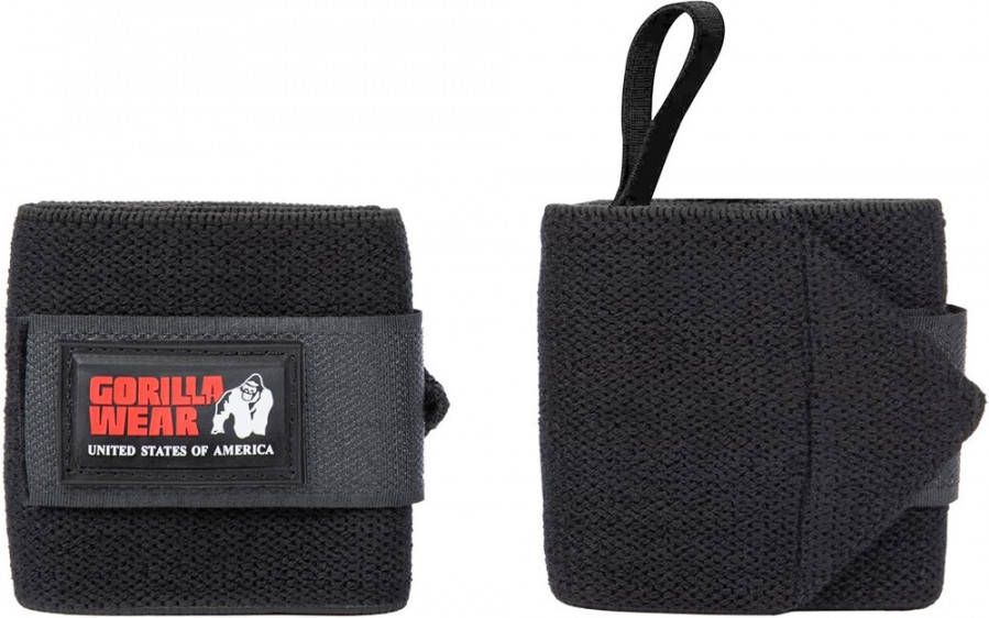 Gorilla Wear Basic Wrist Wraps Zwart/Rood