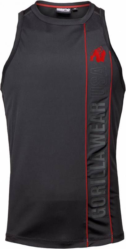 Gorilla Wear Branson Tank Top Zwart/Rood S
