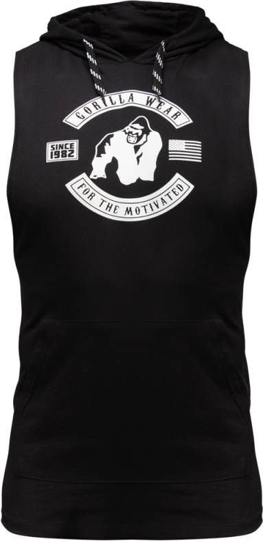 Gorilla Wear Lawrence Hooded Tank Top Black 4XL