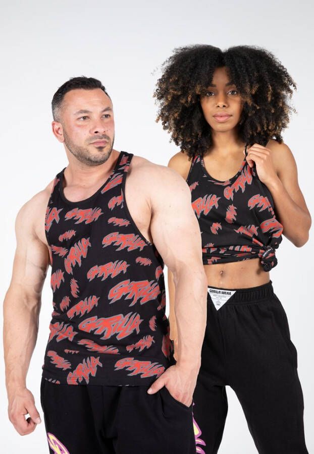 Gorilla Wear Legacy Tank Top Zwart/Rood