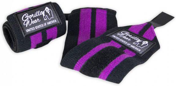 Gorilla Wear Womens Wrist Wraps Black/Purple