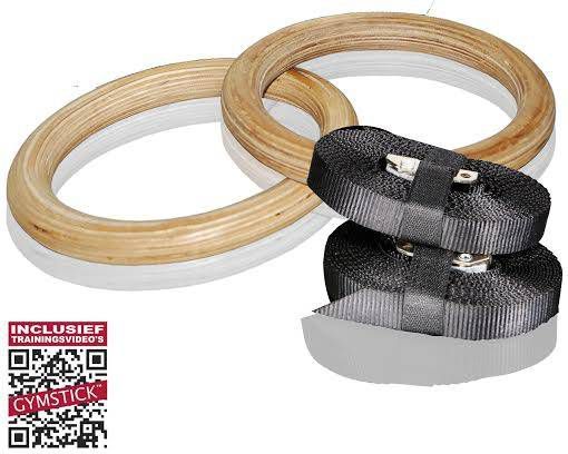 Gymstick Houten Crossfit Gymringen Inclusief Straps Met Online Trainingsvideo's