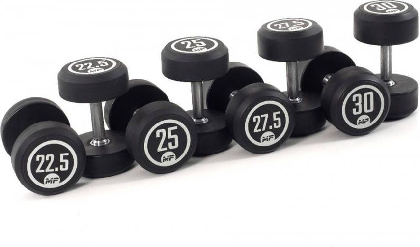 Muscle Power Ronde Rubber Dumbbell Set 8 x 22, 5 30 kg