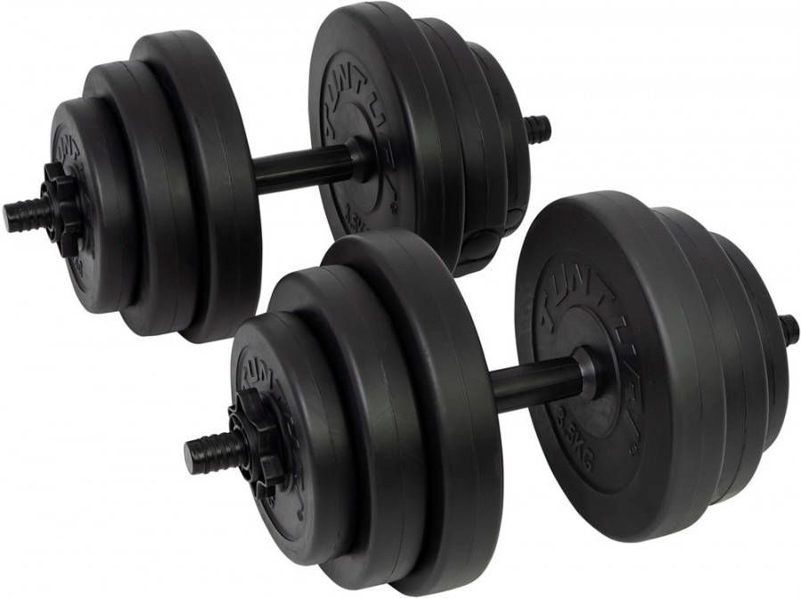 Tunturi Dumbbellset 1 3, 5 Kg Vinyl/staal Zwart 18 delig