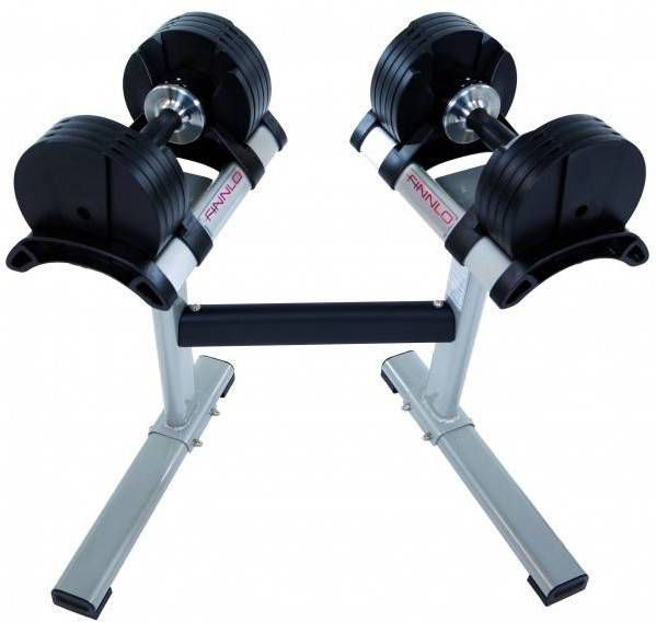 Finnlo SmartLock Verstelbare Dumbbell Set inclusief Opbergrek 2 x 32 kg