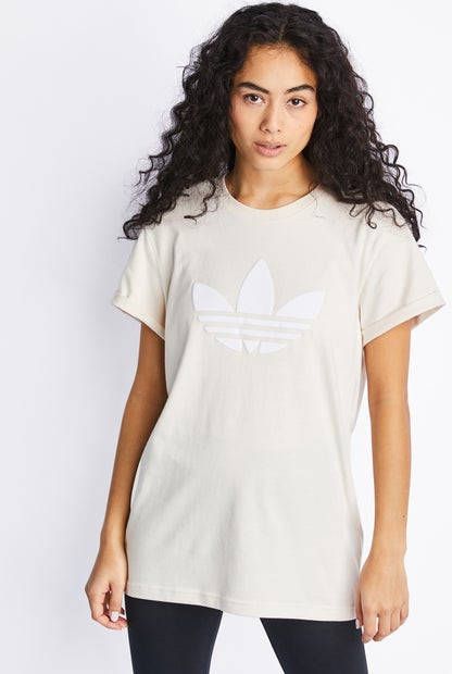 Adidas Originals Aerobic Shortsleeve Tee Dames T Shirts Beige 100% Katoen