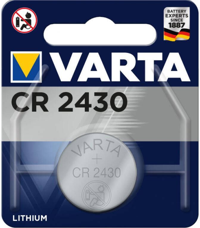 Varta CR2430/6430 lithium knoopcelbatterij 643101401 3V