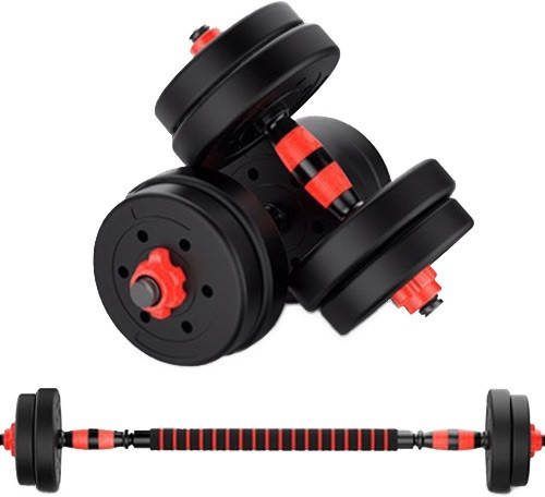 IVOL ForzaFit verstelbare PVC dumbbell/barbell set 15 kg