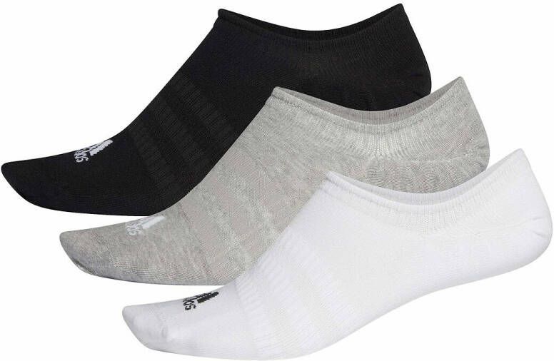 Adidas Performance No Show sportsokken set van 3 zwart/grijs/wit