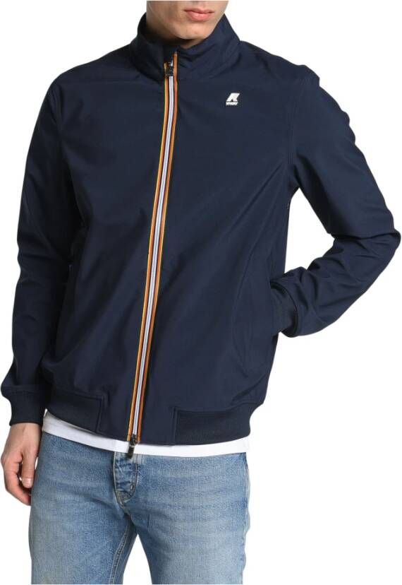 K-way Arsene Bonded Jersey Giubbotto K Way, Blauw, Heren