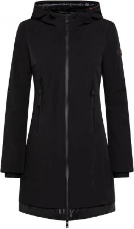 Peuterey Soepel minimaal, verfijnde jas , Zwart, Dames