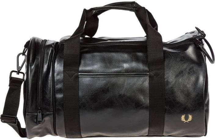 Fred Perry Tonal PU Barrel Bag , Zwart, Heren