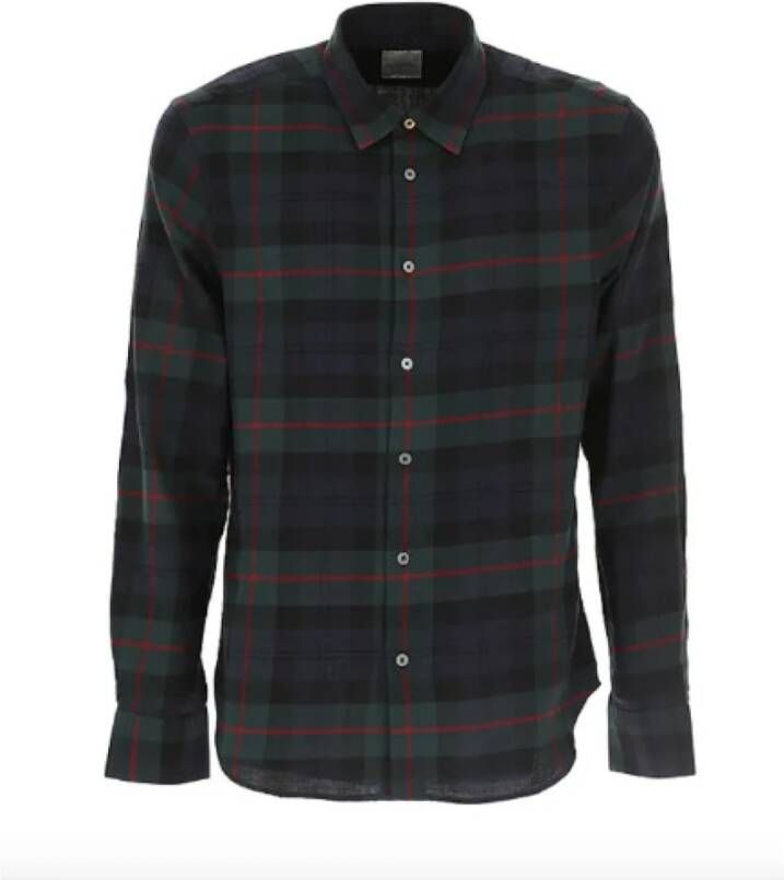 Paul Smith Controleer het patroonhemd , Groen, Heren